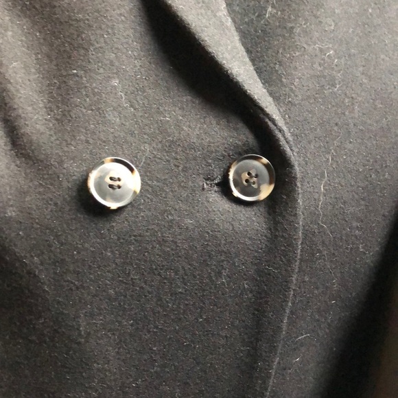 Bloomingdales Aqua black wool/vegan leather coat M - Picture 8 of 10